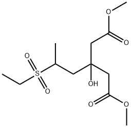 Dimethyl 3-Hydroxy-3-[2-(ethylsulfonyl)propyl]glutarate Struktur