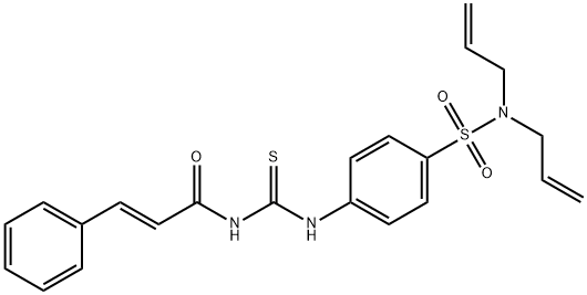 N-[({4-[(diallylamino)sulfonyl]phenyl}amino)carbonothioyl]-3-phenylacrylamide Struktur