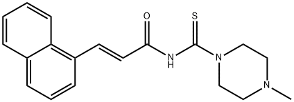 (E)-N-(4-methylpiperazine-1-carbothioyl)-3-naphthalen-1-ylprop-2-enamide Struktur