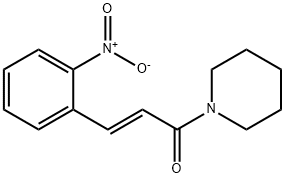 (E)-3-(2-nitrophenyl)-1-piperidin-1-ylprop-2-en-1-one Struktur