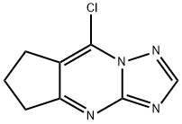 8-Chloro-6,7-dihydro-5H-cyclopenta[d][1,2,4]triazolo[1,5-a]pyrimidine Struktur