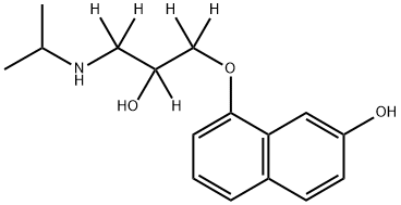 8-[1,1,2,3,3-pentadeuterio-2-hydroxy-3-(propan-2-ylamino)propoxy]naphthalen-2-ol Struktur