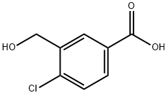 4-Chloro-3-(hydroxymethyl)benzoic acid Struktur