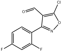 5-chloro-3-(2,4-difluorophenyl)-1,2-oxazole-4-carbaldehyde Struktur