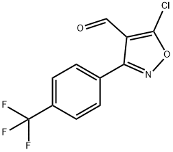 5-chloro-3-[4-(trifluoromethyl)phenyl]-1,2-oxazole-4-carbaldehyde Struktur