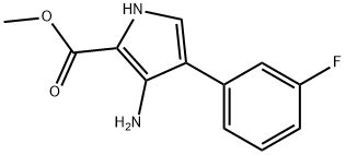 methyl 3-amino-4-(3-fluorophenyl)-1H-pyrrole-2-carboxylate Struktur