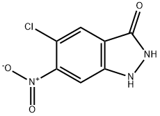 5-Chloro-1,2-dihydro-6-nitro-3H-indazol-3-one Struktur