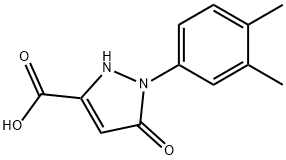 1-(3,4-dimethylphenyl)-5-oxo-2,5-dihydro-1H-pyrazole-3-carboxylic acid Struktur