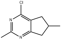 4-CHLORO-2,6-DIMETHYL-6,7-DIHYDRO-5H-CYCLOPENTA[D]PYRIMIDINE Struktur