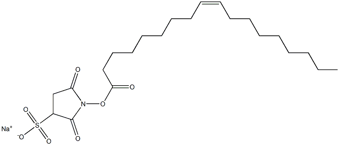 sodium:1-[(Z)-octadec-9-enoyl]oxy-2,5-dioxopyrrolidine-3-sulfonate Struktur