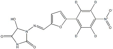 5-hydroxy-1-[(E)-[5-(2,3,5,6-tetradeuterio-4-nitrophenyl)furan-2-yl]methylideneamino]imidazolidine-2,4-dione|5-hydroxy-1-[(E)-[5-(2,3,5,6-tetradeuterio-4-nitrophenyl)furan-2-yl]methylideneamino]imidazolidine-2,4-dione