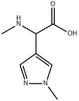 Methylamino-(1-methyl-1H-pyrazol-4-yl)-acetic acid Struktur