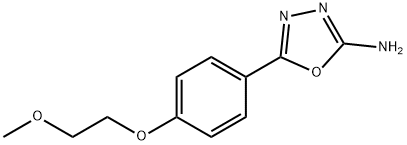 5-[4-(2-methoxyethoxy)phenyl]-1,3,4-oxadiazol-2-amine Struktur