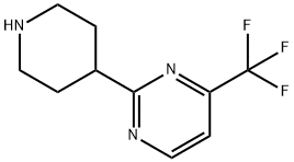 2-(piperidin-4-yl)-4-(trifluoromethyl)pyrimidine Struktur