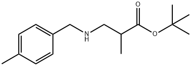 tert-butyl 2-methyl-3-{[(4-methylphenyl)methyl]amino}propanoate Struktur