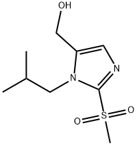 [2-methanesulfonyl-1-(2-methylpropyl)-1H-imidazol-5-yl]methanol Struktur