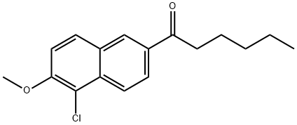 1-(5-CHLORO-6-METHOXYNAPHTHALEN-2-YL)HEXAN-1-ONE Struktur