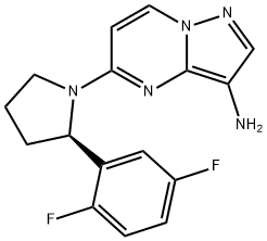 (R)-5-(2-(2,5-difluorophenyl)pyrrolidin-1-yl)pyrazolo[1,5-a]pyrimidin-3-amine Struktur