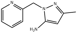 3-Methyl-1-(pyridin-2-ylmethyl)-1H-pyrazzol-5-amine Struktur