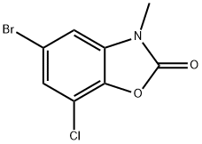 5-BROMO-7-CHLORO-3-METHYLBENZO[D]OXAZOL-2(3H)-ONE Struktur