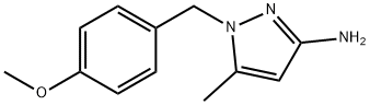 1-(4-methoxybenzyl)-5-methyl-1H-pyrazol-3-amine Struktur