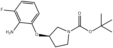 (R)-tert-Butyl 3-(2-amino-3-fluorophenoxy)pyrrolidine-1-carboxylate Struktur