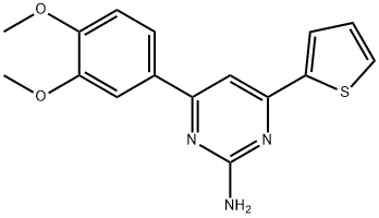 4-(3,4-dimethoxyphenyl)-6-(thiophen-2-yl)pyrimidin-2-amine Struktur