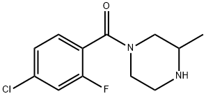 1-(4-chloro-2-fluorobenzoyl)-3-methylpiperazine Struktur