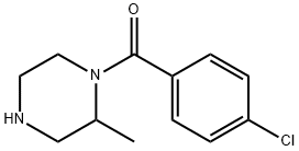 1-(4-chlorobenzoyl)-2-methylpiperazine Struktur