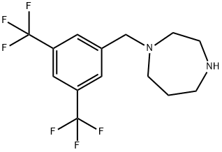 1-{[3,5-bis(trifluoromethyl)phenyl]methyl}-1,4-diazepane Struktur