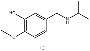 2-methoxy-5-{[(propan-2-yl)amino]methyl}phenol hydrochloride Struktur