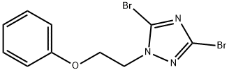 3,5-dibromo-1-(2-phenoxyethyl)-1H-1,2,4-triazole Struktur