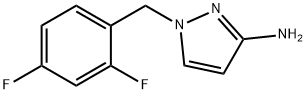 1-[(2,4-difluorophenyl)methyl]-1H-pyrazol-3-amine Struktur