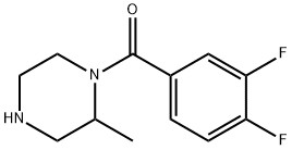 1-(3,4-difluorobenzoyl)-2-methylpiperazine Struktur