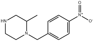 2-methyl-1-[(4-nitrophenyl)methyl]piperazine Struktur