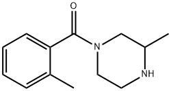 3-methyl-1-(2-methylbenzoyl)piperazine Struktur