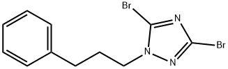 3,5-dibromo-1-(3-phenylpropyl)-1H-1,2,4-triazole Struktur