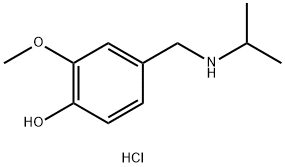 2-methoxy-4-{[(propan-2-yl)amino]methyl}phenol hydrochloride Struktur