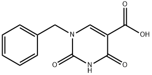 1-Benzyl-2,4-dioxo-1,2,3,4-tetrahydro-pyrimidine-5-carboxylic acid Struktur