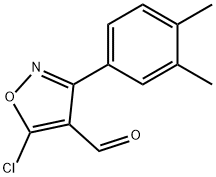 5-chloro-3-(3,4-dimethylphenyl)-1,2-oxazole-4-carbaldehyde Struktur