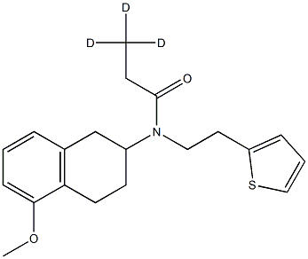 3,3,3-trideuterio-N-(5-methoxy-1,2,3,4-tetrahydronaphthalen-2-yl)-N-(2-thiophen-2-ylethyl)propanamide Struktur