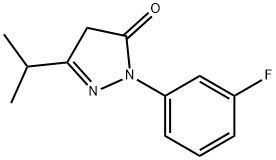 1-(3-fluorophenyl)-3-isopropyl-1H-pyrazol-5(4H)-one Struktur