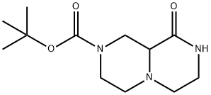 9-Oxo-Octahydro-Pyrazino[1,2-A]Pyrazine-2-Carboxylic Acid Tert-Butyl Ester Struktur