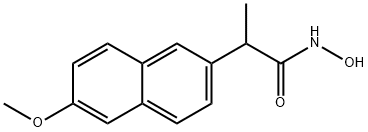 N-hydroxy-2-(6-methoxynaphthalen-2-yl)propanamide Struktur