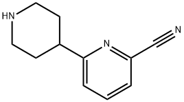 6-(piperidin-4-yl)picolinonitrile Struktur