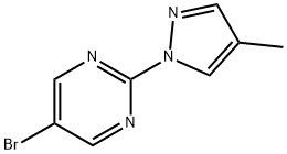 5-bromo-2-(4-methylpyrazol-1-yl)pyrimidine Struktur