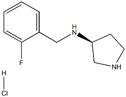 (S)-N-(2-FLUOROBENZYL)PYRROLIDIN-3-AMINE HYDROCHLORIDE Struktur