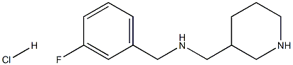 N-(3-FLUOROBENZYL)-1-(PIPERIDIN-3-YL)METHANAMINE HYDROCHLORIDE Struktur