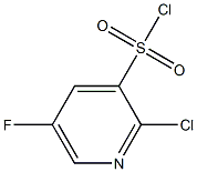 2-chloro-5-fluoropyridine-3-sulfonylchloride Struktur