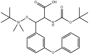 2-((TERT-BUTOXYCARBONYL)AMINO)-3-((TERT-BUTYLDIMETHYLSILYL)OXY)-3-(3-PHENOXYPHENYL)PROPANOIC ACID Struktur